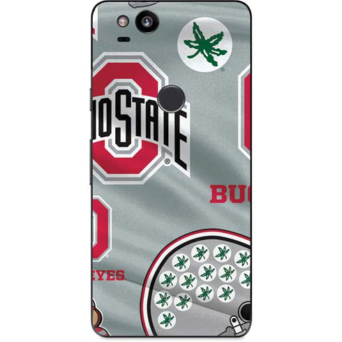 Ohio State University Pattern Google Pixel 2 Skin